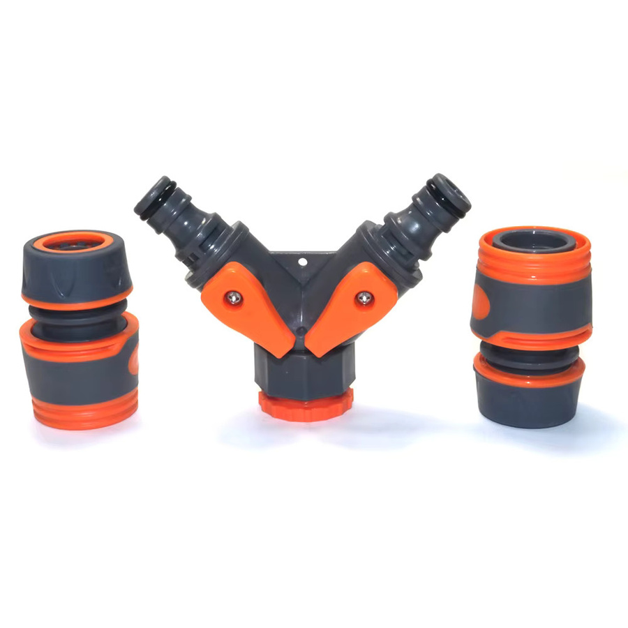 Gartenschlauch-Adapter 1/2" und 3/4" mit 16 mm Schnellkupplung als Anschlussstecker für die Wasserbewässerung und Rohr-Reparatur - Bild 3