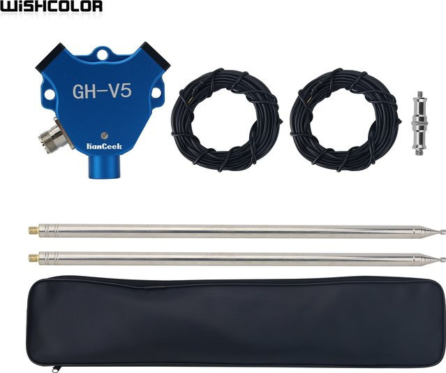HamGeek GH-V5 V-förmige Dipol-Kurzwellenantenne mit IP68 wasserdichtem Balun für 7 MHz bis 430 MHz - Bild 1