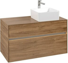 V&B Waschtischunterschrank Collaro mit LED-Beleuchtung, B/T/H: 100 x 54,8 x 50 cm - Bild 1