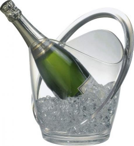 APS Wein- und Sektkühler aus Kunststoff mit Griff, transparent, 3 l - Bild 1