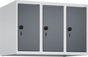C+P Aufsatzschrank 7035 mit 3 Abteilen, Farbe Anthrazitgrau, B/T/H: 50 x 75 x 50 cm - Bild 1