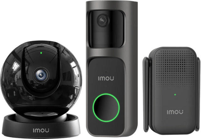 Imou Rex 3D 3K und 2S Video Doorbell Kit in Schwarz mit Wi-Fi - Bild 1
