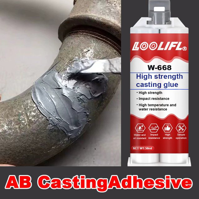 LOOLIFL Epoxid-Gusskleber transparent, 50 ml wasserdichter Allzweck-Verbindungsfüller für Metall, Kunststoff und Zement - Bild 1