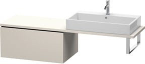 Duravit L-Cube Unterschrank Tau Matt Weiß mit Konsole und 1 Auszug, B/T/H: 82 x 54,7 x 40 cm - Bild 1