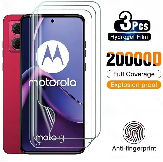 3er-Set Hydrogel-Displayschutzfolie für Motorola Moto Edge 60 50 Pro Neo Stylus 2025 G86 G85 G64 G45 E14, transparent und anti-kratz - Bild 1