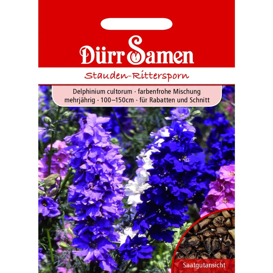 Dürr Rittersporn Samen für mehrjährige Schnitt- und Rabattenstauden, 3 g - Bild 2