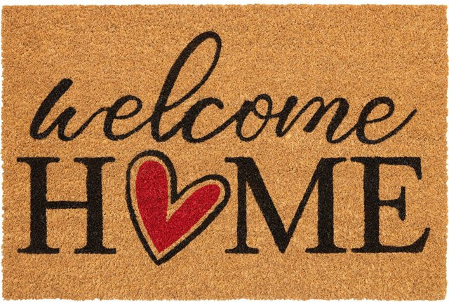 Fußmatte Welcome Home aus Kokos in Braun, B/T: 60 x 40 cm - Bild 1