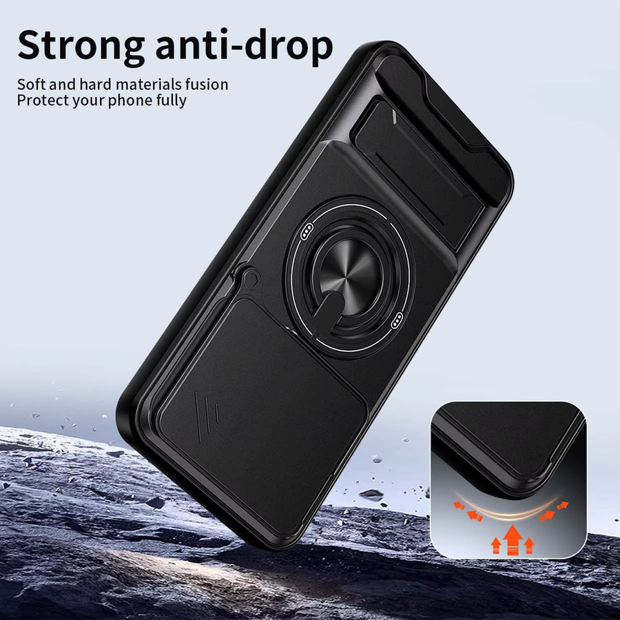 Sturzsichere Xiaomi Handyhülle mit Hartglas-Kameraschutz und magnetischem Ringhalter für Xiaomi 15T, 17T Pro, 17T und 14T 5G in Schwarz oder Blau - Bild 6