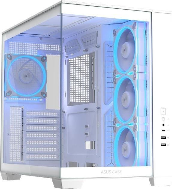 Asus A32 PLUS TG ARGB Midi-Tower ATX PC-Gehäuse mit Tempered Glass in Weiß - Bild 1