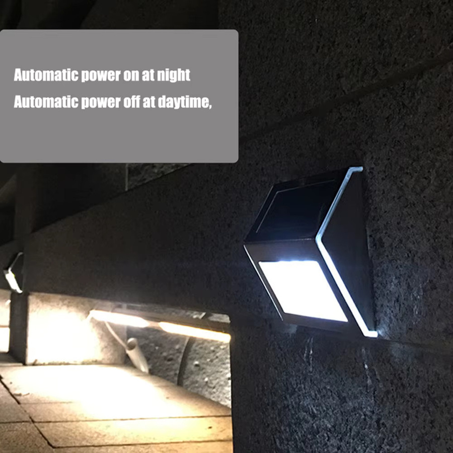 Romellar Solar-LED-Außenleuchte aus Edelstahl in Silber und Weiß mit warmweißem Licht für Treppen, Wege und Terrassen - Bild 2