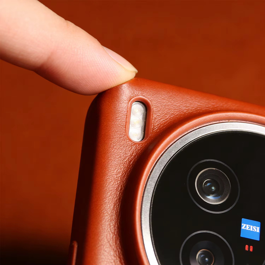 Premium Öl-Wachs-Echtlederhülle für Vivo X200 Pro Mini X300 Pro X100 Ultra V50 Lite X80 X90 Pro Plus in Rot und Braun - Bild 4