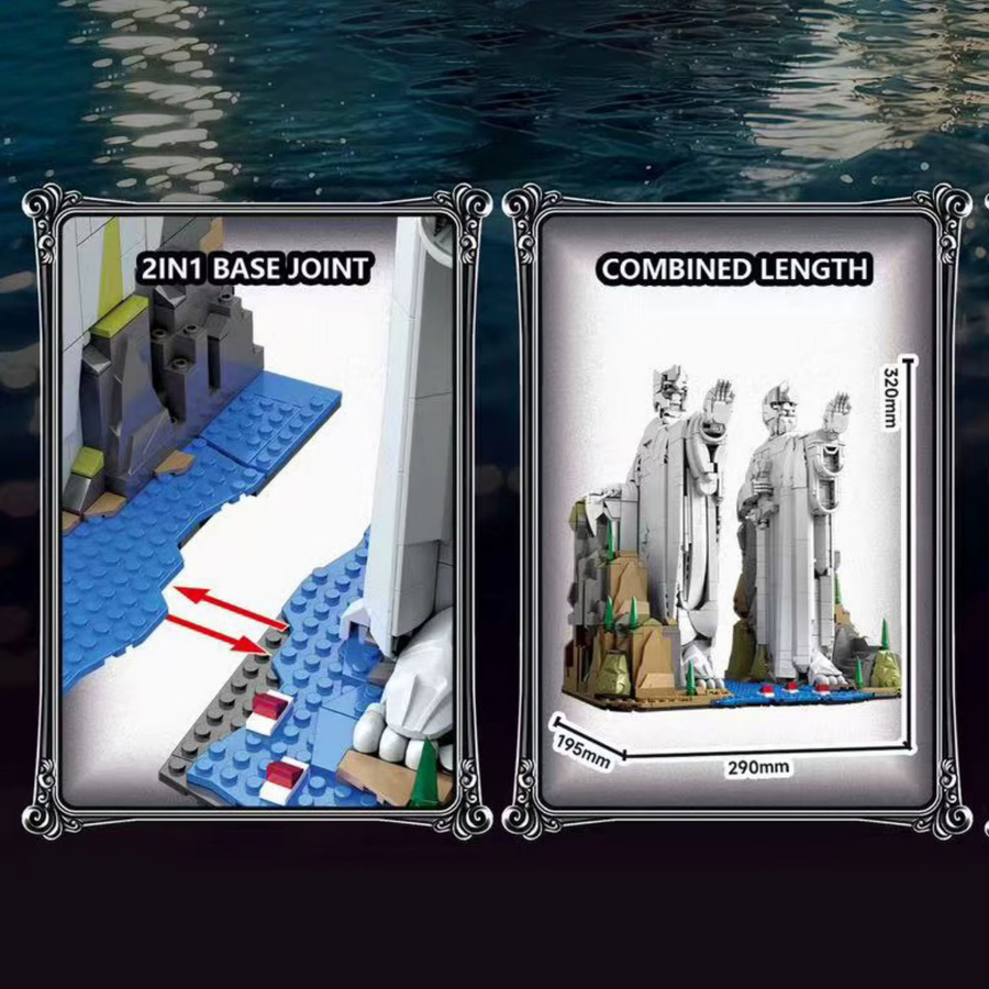 Herr der Ringe König-Buchstützen Bausteine, Desktop-Dekoration, 2-in-1 - Bild 4