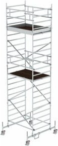 Günzburger Steigtechnik Rollgerüst aus Aluminium in Silber, B: 135,0 cm, T: 180,0 cm, max. Arbeitshöhe: 7,5 m - Bild 2