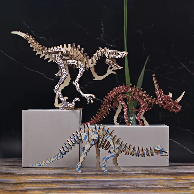 MaxRenard 3D Holz Dinosaurier Puzzle, Tiere, Holz - Bild 1