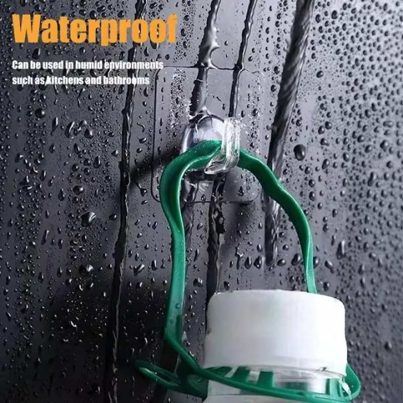 Transparente selbstklebende Wandhaken aus Kunststoff für Küche und Badezimmer - Bild 3