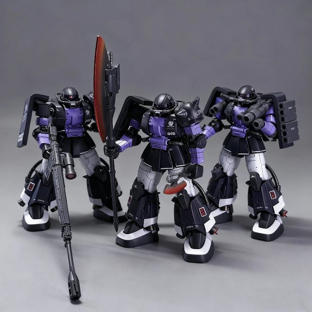 Bandai Black Sanrensei Zaku HG 1/144 Gto Mark Rabbit Mk-Ii, Montagemodellbausatz, Actionfiguren, Kunststoff - Bild 1
