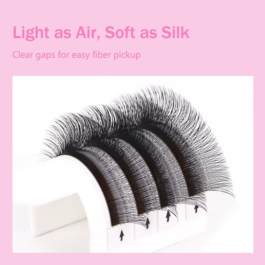 Rujade W Style Fächerwimpern, Faux Mink, Einzelwimpernzubehör - Bild 4