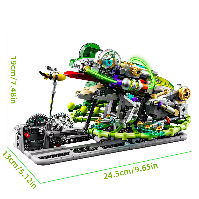 FUNXINEE Mechanische Frosch-Bausteine STEM-Spielzeug mit 898 Teilen, Bunter Roboter-Modellbausatz mit Zahnrädern und beweglichen Beinen für Kinder - Bild 6