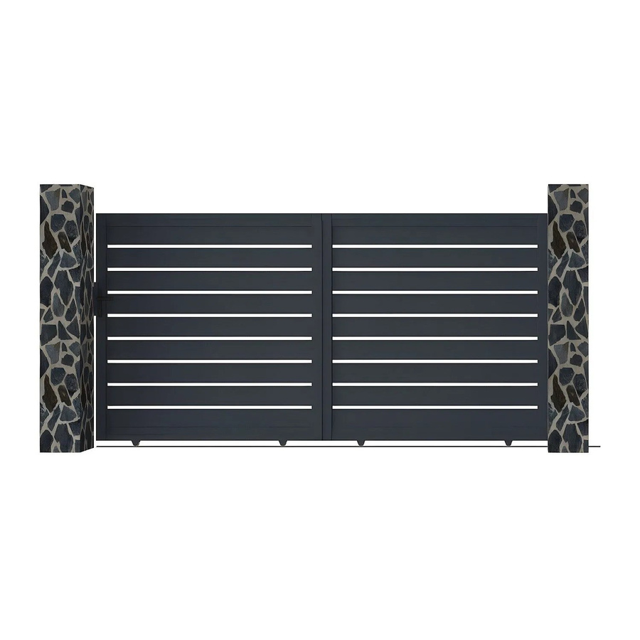 Vente-unique Schiebetor Primo aus Aluminium in Anthrazitgrau, Breite: 348 cm - Bild 2
