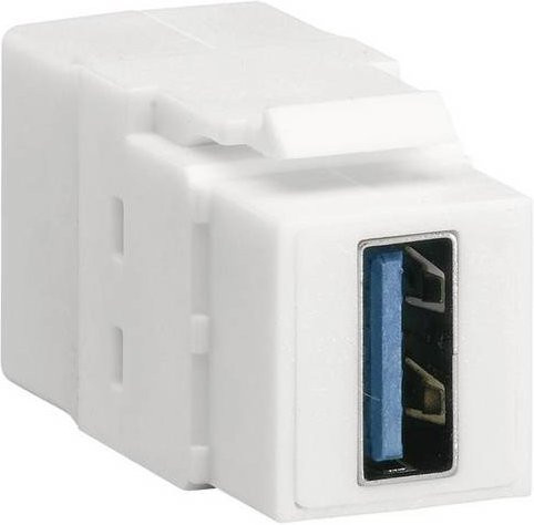 Hager USB 3.2 Gen 1 Einbaumodul USB-A in Weiß - Bild 1