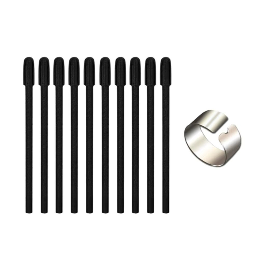 Wacom Ersatz-Zeichentablett-Spitzen Set in Schwarz mit Clip-Stift-Nachfüllungen aus POM für Pro Pen 3, PTK470, 670, 870, DTH135, 172 und 271 - Bild 2
