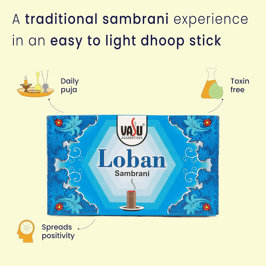 Cycle Pure Vasu Loban Sambrani Dhoop-Becher mit Brennerplatte für Pooja und Feste - Bild 2