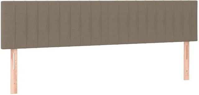 vidaXL LED Kopfteil in Taupe mit integrierter Beleuchtung und USB-Anschluss, Breite: 160 cm, Tiefe: 5 cm, Höhe: 78-88 cm - Bild 1