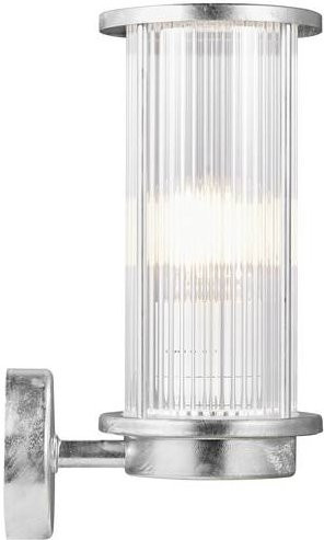 Nordlux Linton Außenwandleuchte in klassischer Laternenform aus verzinktem Stahl, Farbe: Silber, Fassung: E27 - Bild 1