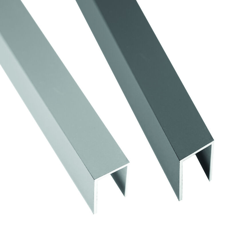 T&J Aluminium U-Profil Abdeckleiste in Silber, Anthrazit und Grau - Bild 1