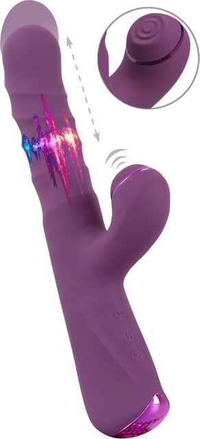 JAVIDA Rabbitvibrator mit Stoß- und Klopf-Funktion in Lila - Bild 1