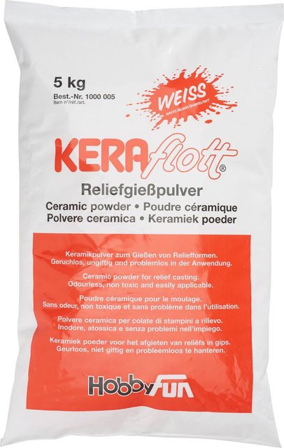 HobbyFun Keraflott Reliefgießmasse in Weiß, 5 kg - Bild 1