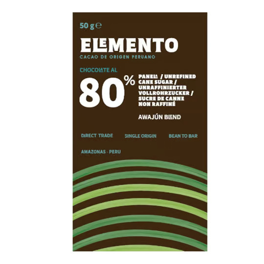 Elemento Schokolade Amazonas Awajún Panela 50 g - Bild 2