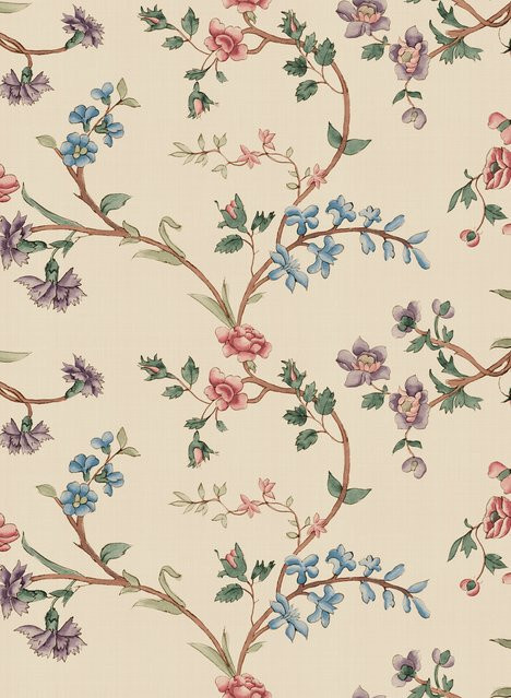 Sandberg Mural Clara Tapete mit floralem Muster in Beige und Multicolor im skandinavischen Stil aus Vlies - Bild 1