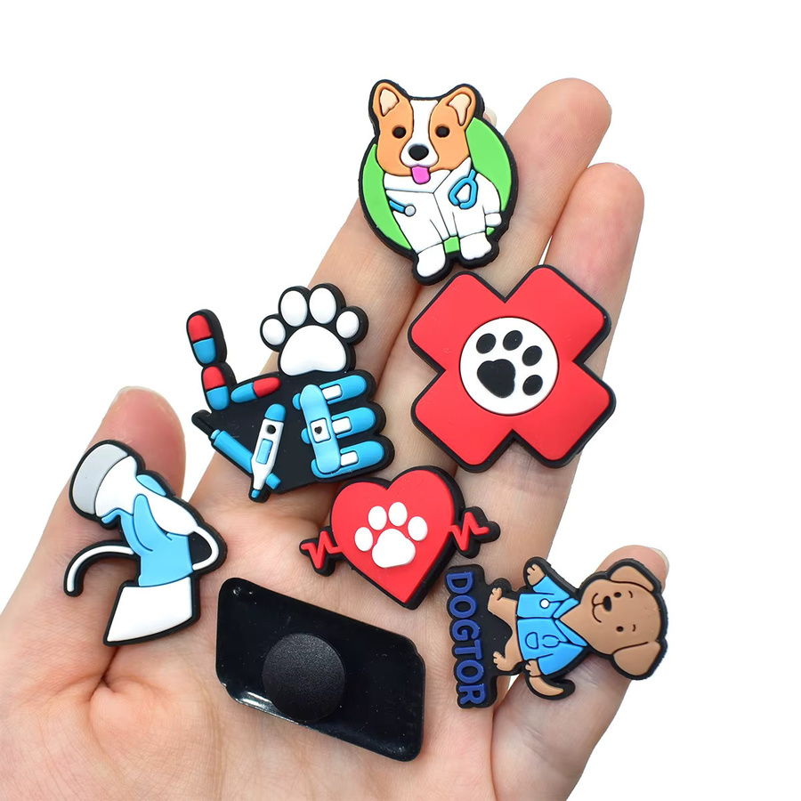 Happye&TiTi Schuh-Charms, Tierpflege-PVC, Hund, Clog-Schnallen-Dekorationen - Bild 2