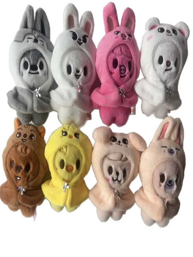 SKZOO Plüsch-Schlüsselanhänger, 8er-Set, Tiere, Plüsch / Textil - Bild 2