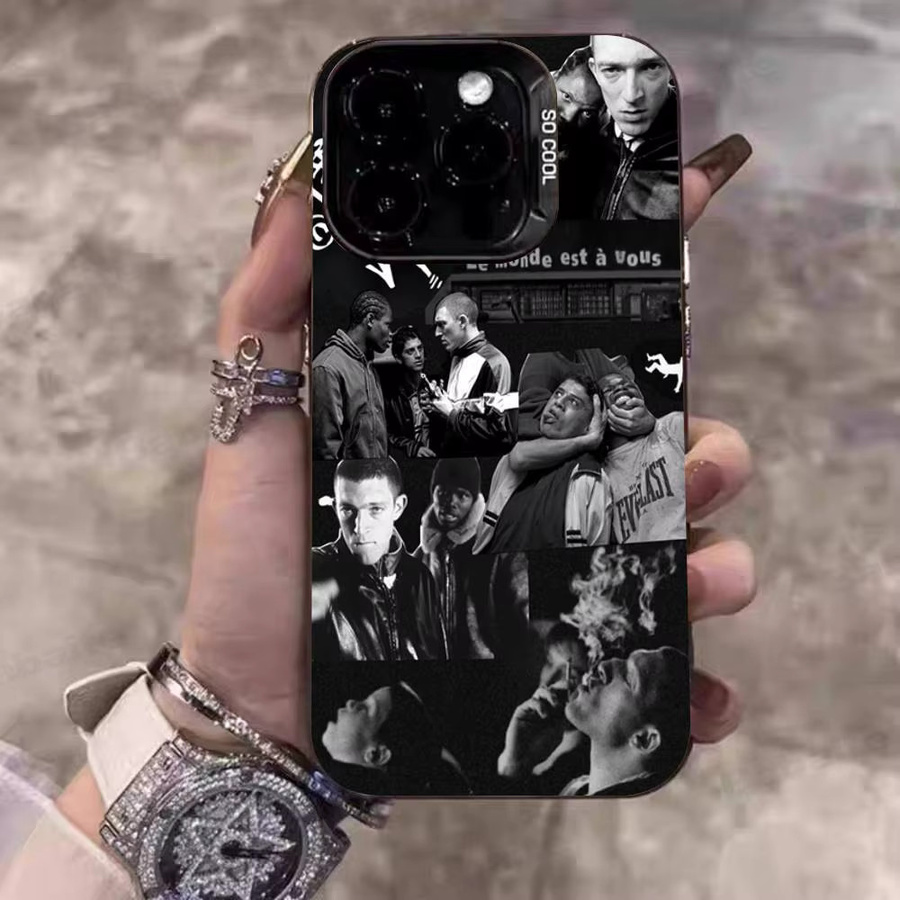 Potdemiel Handyhülle im La Haine Film Design für iPhone 11 bis iPhone 17 Air Pro Max, bunte Hartschale - Bild 2