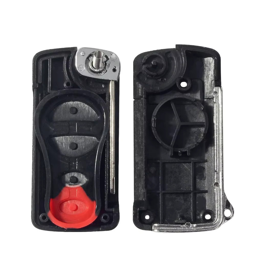 KEYYOU Flip Auto Fernbedienung Schlüsselhülle für Jeep Liberty Dodge Stratus Viper Chrysler Sebring Concorde Fob, 4 Tasten, Schwarz - Bild 1