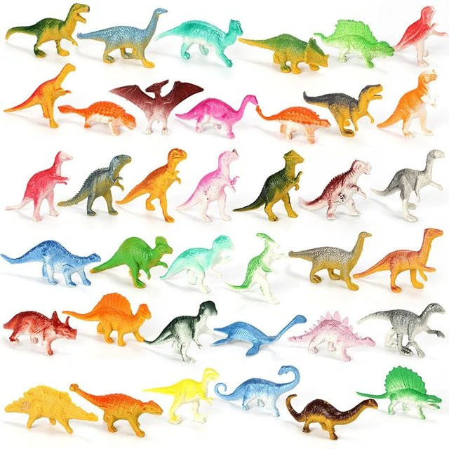 FoPcc Mini Dinosaurier Figuren, 39-teiliges Set, Bunt / Mehrfarbig - Bild 1