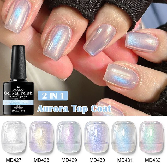 MSRUIOO Aurora Top Coat Glitzer-Pailletten Nagelgel, 8 ml - Bild 1