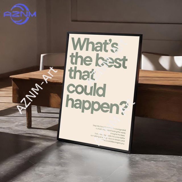 KAYOU Minimalistisches Motivationsposter als Leinwanddruck mit Typografie in Weiß - Bild 1