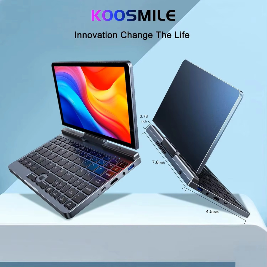 RUGLINE Mini Tragbarer Laptop mit 8 Zoll IPS-Touchscreen, Intel N95 Prozessor, 12GB RAM und Windows 11 Pro - Bild 2