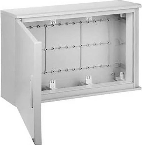 Hager Wandschrank Verteilerkasten aus Kunststoff in Lichtgrau, B: 85,0 cm, H: 55,0 cm, T: 30,0 cm - Bild 1
