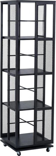 MCW Bücherregal P13 Industrial Design aus Metall und Melamin, schwarz, H x B x T: 147 x 40 x 40 cm - Bild 2