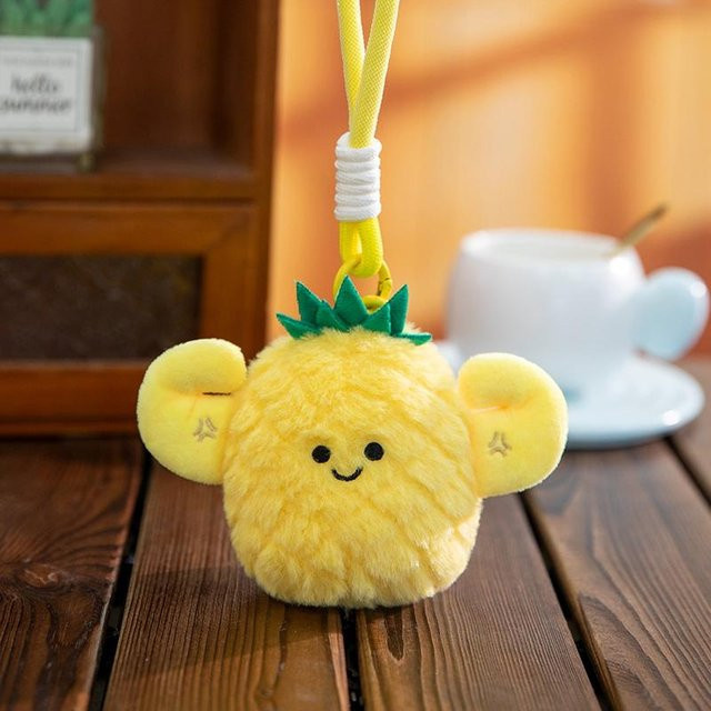 Yiran toy Frucht Anhänger Plüschtier, Zitrone Banane Birne Avocado, 12cm - Bild 1