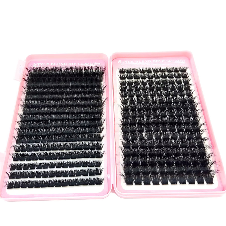 AMSDCN Wimpern-Cluster Faux Mink Wimpernverlängerung Set, Unisex - Bild 6