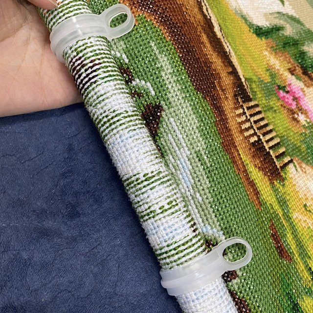 5 Stück Nadelarbeits-Rollklemmen aus Kunststoff als Stoffverschlüsse und Stickerei-Befestigungswerkzeuge - Bild 1