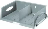 Leitz Briefablage Sorty für DIN A4 und DIN C4 quer, grau transparent, B: 40,5 cm, T: 30,0 cm, H: 12,5 cm - Bild 1