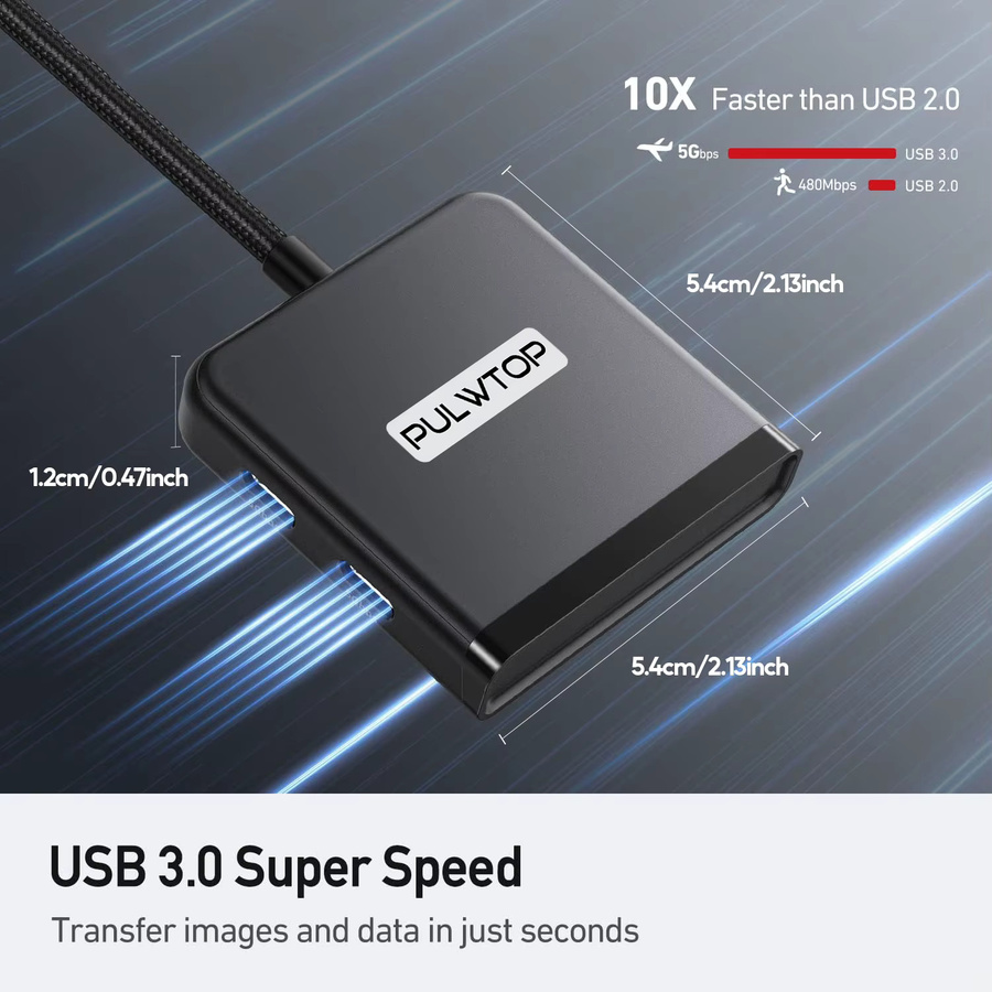 PULWTOP 4-Port USB-C-Hub Multiport-Adapter mit 5 Gbit/s-Anschlüssen in Grau für MacBook, Chromebook und XPS - Bild 5