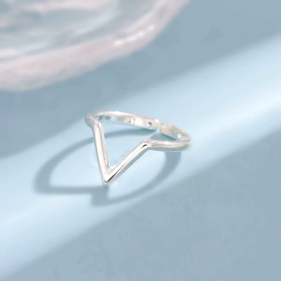Ring 925 Silber, V Form, Geometrisch - Bild 2