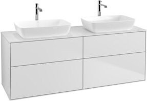 V&B Waschtischunterschrank Finion in Weiß Lack, Wandmontage, Breite: 160 cm, Tiefe: 60 cm - Bild 1